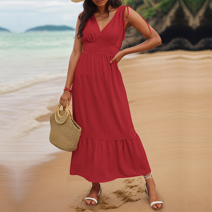 Color-Dress Summer Elegant Vacation Women Clothing Backless Dress-Fancey Boutique