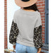 Color-Sweater Women Long Sleeve Autumn Leopard Splicing Street Pullover Sweater Women-Fancey Boutique