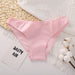 Color-Light Pink-Women Briefs Basic Solid Color Cotton Underwear High Slit Comfortable T-Back-Fancey Boutique