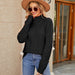 Color-Turtleneck Twist Sweater Women Autumn Winter Solid Color Knitted Top High Collar Bottoming Shirt-Fancey Boutique