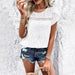 Color-Women Clothing Spring Summer Elegant Casual Jacquard Short Sleeved Top-Fancey Boutique