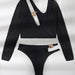 Color-Stitching Long Sleeve Sunscreen Sexy Sneaky Design Split Two Piece Set-Fancey Boutique