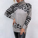 Color-Women Clothing Autumn Winter Turtleneck Leopard Sweater Women Dress Sweater-Fancey Boutique