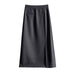 Color-Split Hip Women Slim Skirt Spring Mid Length Lip Bag A line Skirt-Fancey Boutique