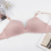 Color-Wireless Bra Shoulder Strap Replaceable Two Rows Three Buckles Underwear Push up Small Size Use-Fancey Boutique