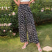 Color-Pants Women Summer Printed Wide Leg Pants-Fancey Boutique