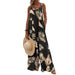 Color-Summer Printed Sleeveless Loose Casual Sling Wide Leg for Women Jumpsuit-Fancey Boutique