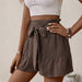 Color-Summer Women Clothing Ruffled Solid Color Shorts for Women-Fancey Boutique