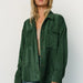 Color-Corduroy Shirt Fall Lapels Long Sleeve Loose Casual Jacket Women-Fancey Boutique