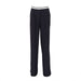 Color-Gray-Fall Women Clothing High Waist Black White Stitching Design Wide Leg Work Pant Graceful Casual Pants-Fancey Boutique