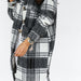 Color-Winter Women Clothing Plaid Brushed Woolen Long Blouse-Fancey Boutique