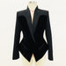 Color-Autumn Winter Stars Slim Structure Profile Velvet Stitching Blazer-Fancey Boutique