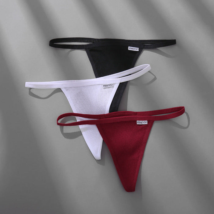 Color-Women T-Back Low Waist Seamless Sexy Threaded Cotton Underwear Women Briefs-Fancey Boutique