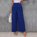 Color-Autumn Pants Slim Fit Slimming Blue Wide Leg Pants-Fancey Boutique