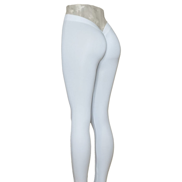 Color-White-No Embarrassment Line Peach Hip Fitness Yoga Pants V Waist Hip Skinny Workout Pants-Fancey Boutique