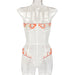 Color-White-Sexy Jumpsuit Popular Embroidery Lace Mesh Stitching Sexy Lingerie with Steel Ring-Fancey Boutique