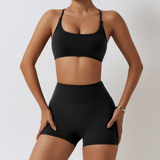 Color-Bra Shorts Premium Black-Advanced Spring Autumn Yoga Clothes Gym Morning Running Quick Drying Sports Yoga Suit Women-Fancey Boutique