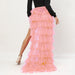 Color-Peach Pink-Pettiskirt Multi Layer Gauze Skirt over Skirt Bridesmaid Dress Light Dress Large Swing Mop One Piece Gauze Skirt-Fancey Boutique