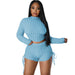 Color-skyblue-Women Clothing Sexy Popcorn Backless Two Piece Set Women Clothing-Fancey Boutique