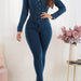 Color-Women Slim Elastic Feet Wash Denim Jumpsuit Jumpsuit-Fancey Boutique