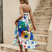 Color-Sexy Women Clothing Sling Graffiti Printing Sleeveless Swing Dress-Fancey Boutique