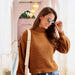 Color-Women Autumn Winter Elegant Graceful Niche Design Turtleneck Soft Glutinous Knitted Sweater-Fancey Boutique