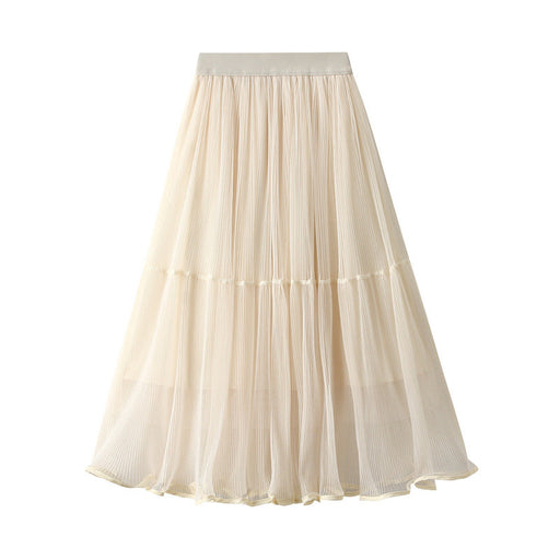 Color-Apricot-Spring Elegant Fairy Slimming Skirt-Fancey Boutique