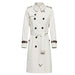 Color-Stone White-Element Autumn Winter Khaki Mid Length Trench Coat Slim Fit Slimming Elegant Trench Coat Women-Fancey Boutique