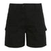 Color-Black-Spring Summer Arrival Casual Simple High Waist Slimming Solid Color Multi Pocket Workwear Denim Shorts for Women-Fancey Boutique