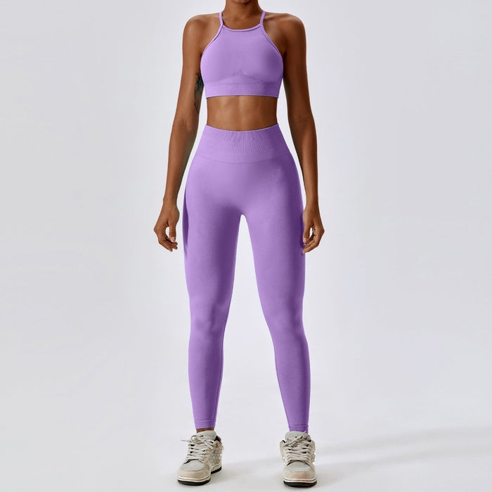 Color-Purple-5-High Strength Beauty Back Seamless Yoga Clothes Women Tight Sports Underwear Running Fitness Yoga Suit-Fancey Boutique