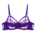 Color-Purple-Summer Underwear Women Big Breasts Show Sexy Mesh Breathable Comfortable Pure Ultra Thin Bra Set-Fancey Boutique