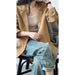 Color-Early Autumn Retro Texture Woven Blazer Women High Grade Classic Blazer-Fancey Boutique