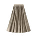 Color-Mid Length Pleated Draping Skirt for Women Autumn Winter A line High Waist Skirt-Fancey Boutique