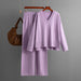 Color-Purple-Suit Women Autumn Winter Loose Casual Sweater Pullover Two Piece Set-Fancey Boutique