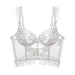 Color-White-Sexy Underwear Women Small Breasts Push Up Bra Sexy French Lace Ribbon Steel Ring-Fancey Boutique