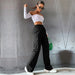 Color-Women Clothing Street Solid Color Elastic Waist Pocket Casual Working Pants-Fancey Boutique