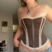 Color-Spring Summer Court Waist Tube Top Lace Hooks Stitching off-Neck Corset Tight Sleeveless Vest-Fancey Boutique