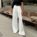 Color-White High Waist Trousers All Match Simple Casual Pants Work Pant Loose Fall Women Clothing-Fancey Boutique