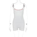 Color-White-Women Clothing Solid Color Slim-Fit Girl Chest Patchwork Bow Backless Suspender Women Romper-Fancey Boutique