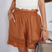 Color-Lace Stitching Wide Leg Pants Summer Hollow-out Short Casual Crochet Women-Fancey Boutique