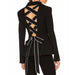 Color-Sexy Socialite Autumn Collar Long Sleeve Slim Back Bow Design Backless Blazers-Fancey Boutique
