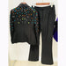 Color-Goods Heavy Industry Beads Colorful Crystals Slim Fit Blazer Bootcut Pants Blazer Suit Set Two Pieces-Fancey Boutique