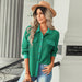 Color-Women Clothing Autumn Waffle Top Women Faux Pocket Knit Shirt Shacket-Fancey Boutique