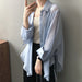 Color-Shirt Women Summer Korean Shirt Light Thin Loose Sun Protection Clothing-Fancey Boutique