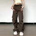 Color-Coffee-Summer Women Clothing Girly Trendy Design Sexy Loose Slimming Work Clothes Casual Pants-Fancey Boutique