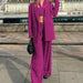 Color-Autumn Winter Stylish Long Sleeves Blazer Suit Set Casual Trousers Two Piece Set-Fancey Boutique