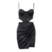 Color-Summer Women Sexy Satin Boning Corset Boning Corset Hollow Out Cutout Backless Dress Women Dress-Fancey Boutique