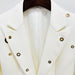 Color-Goods Stars Heavy Industry Metal Hole One Button Blazer Trousers Blazer Suit Set Two Pieces-Fancey Boutique
