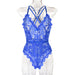 Color-Blue-Sexy Jumpsuit Spring Lace Criss Cross Sexy Backless Sexy Jumpsuit-Fancey Boutique
