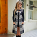 Color-Women Long Collar Sleeveless Sweater Coat Plaid Jacquard Knitted Vest Outer Wear Cardigan-Fancey Boutique